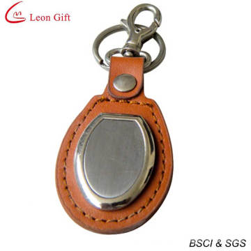 Promotion Blank Metal Leather Keychain (LM1540)